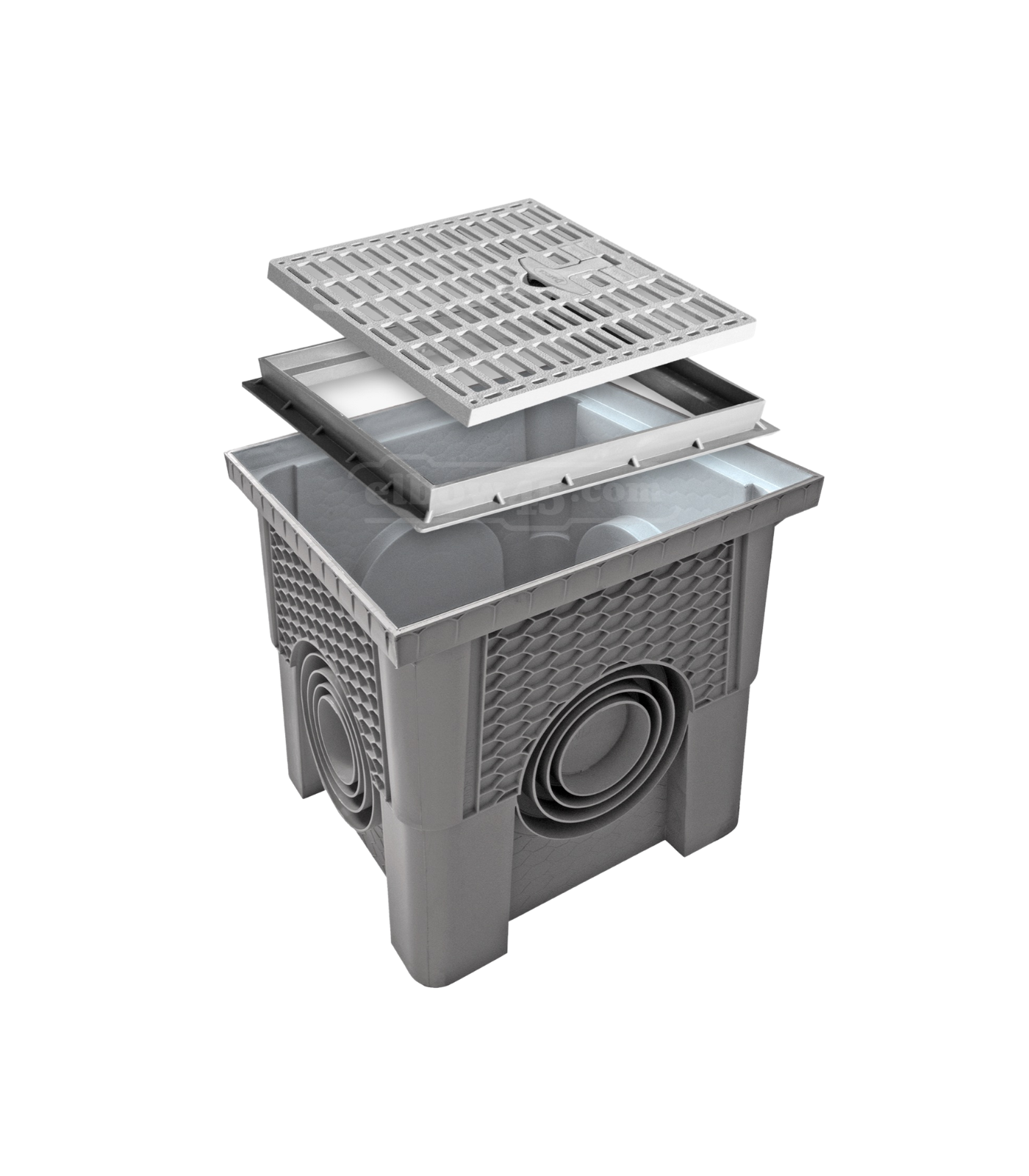 Pvc Catchpit smart catch pit set light gray pp | elbow45.com