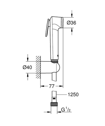 Tempesta-F Wall holder set 1 spray 27812IL1 GROHE
